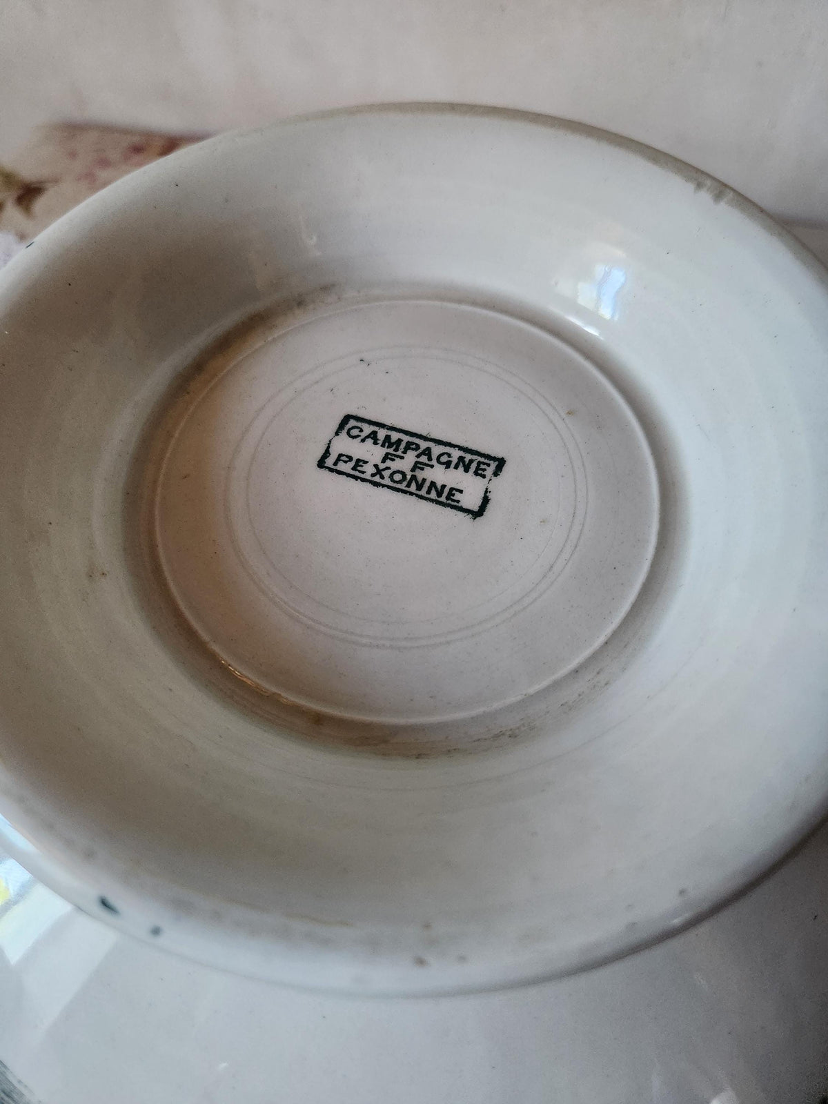 Antique French FF Pexonne Campagne Series Ironstone Soup Tureen Farmyard Animals Decor