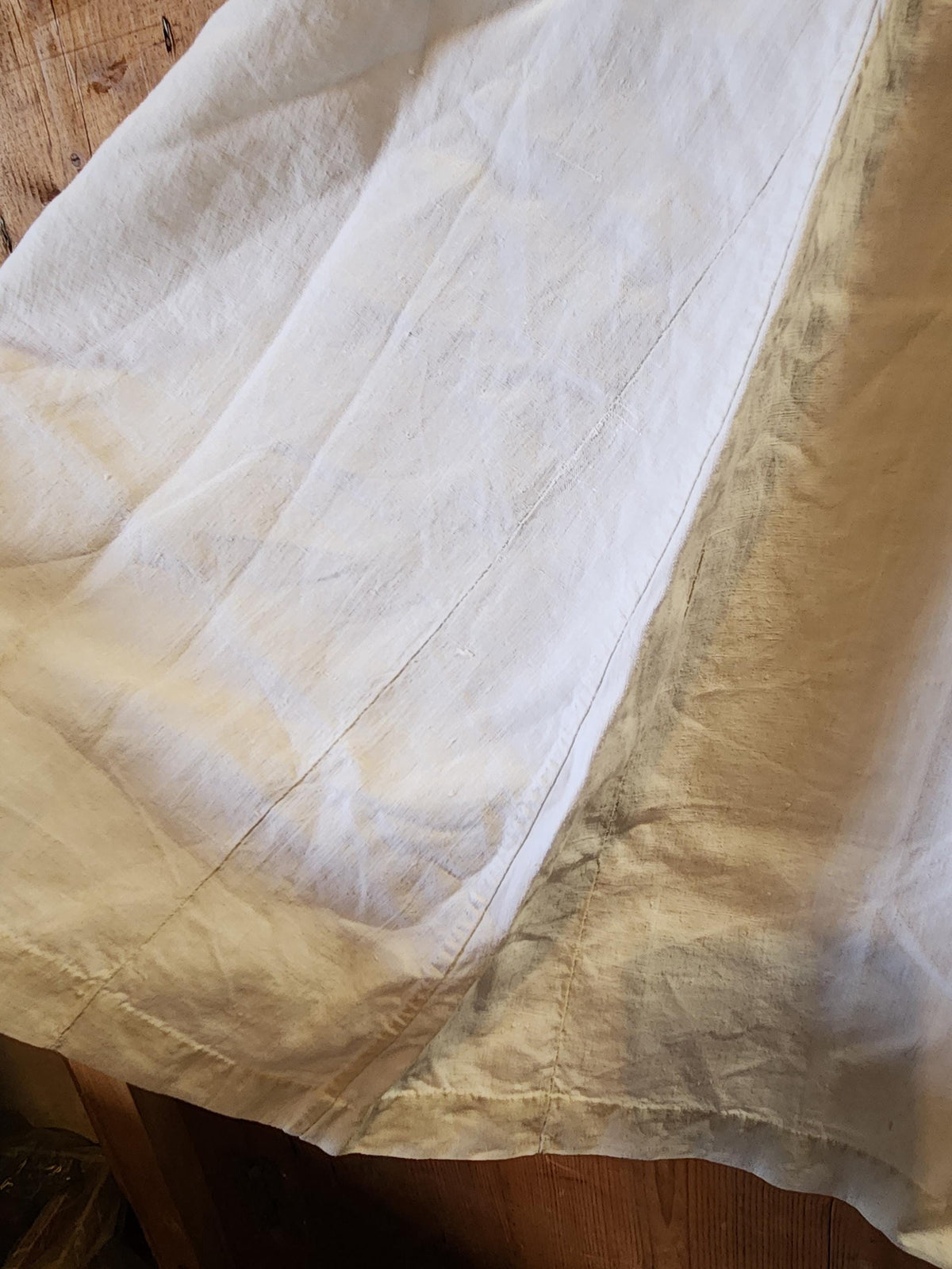 Antique French Cotton Nightgown Monogrammed LD: Sleeveless Lace Summer Dress