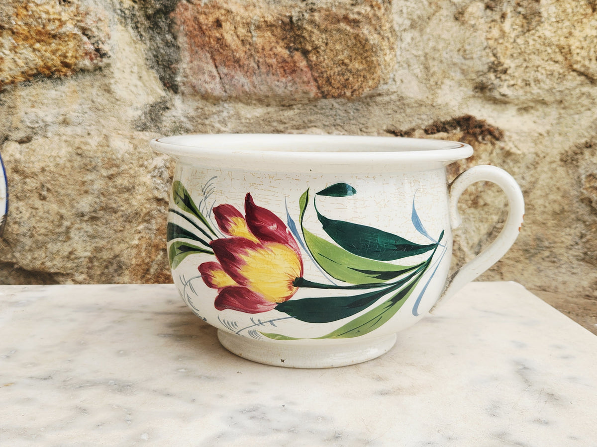 Antique French St Amand Ceranord Chamber Pot