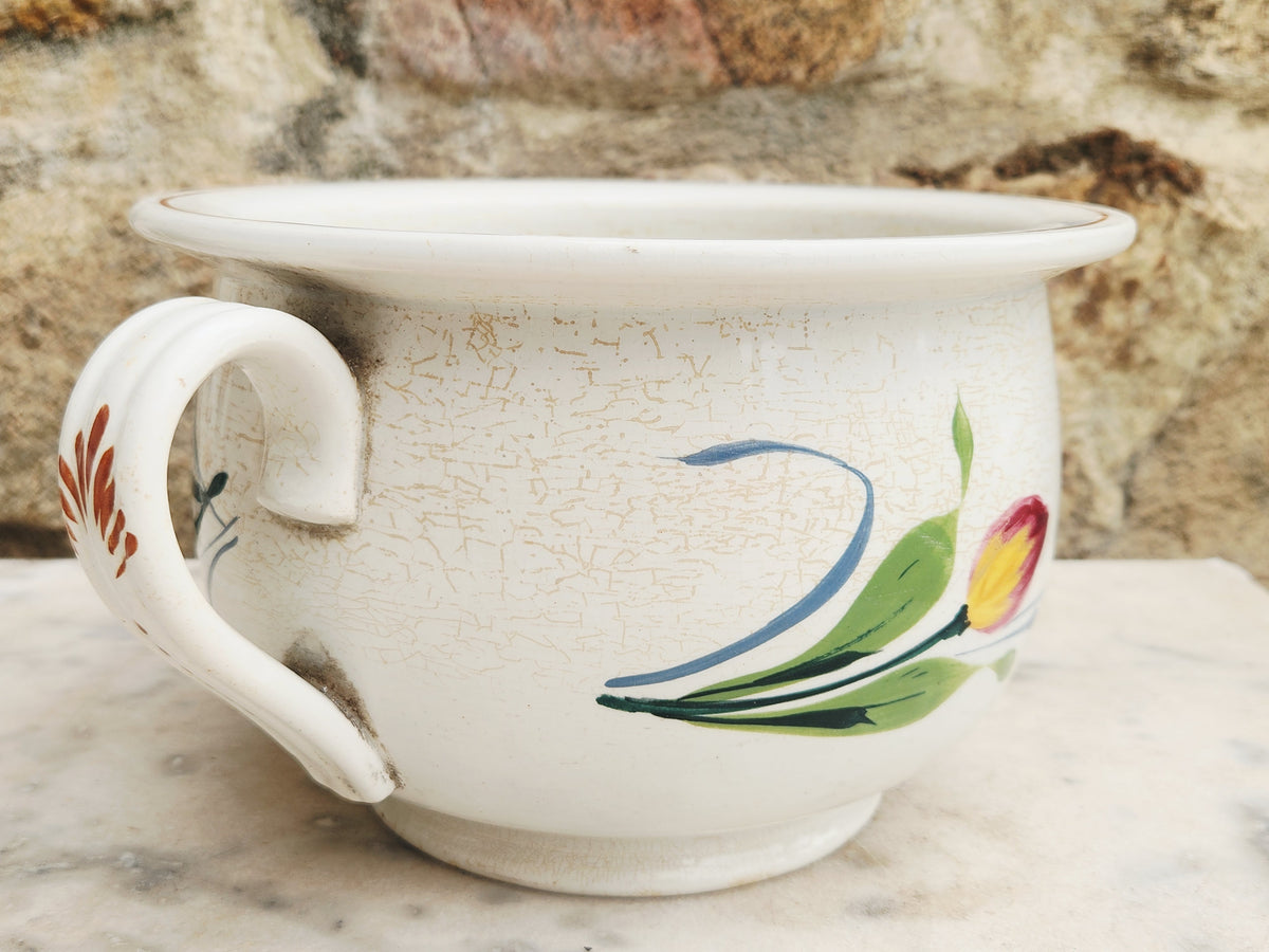 Antique French St Amand Ceranord Chamber Pot