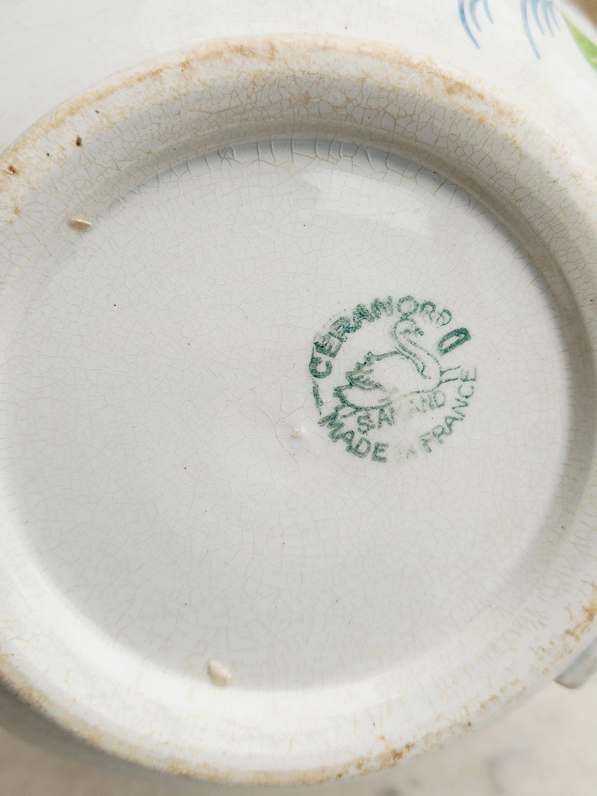 Antique French St Amand Ceranord Chamber Pot