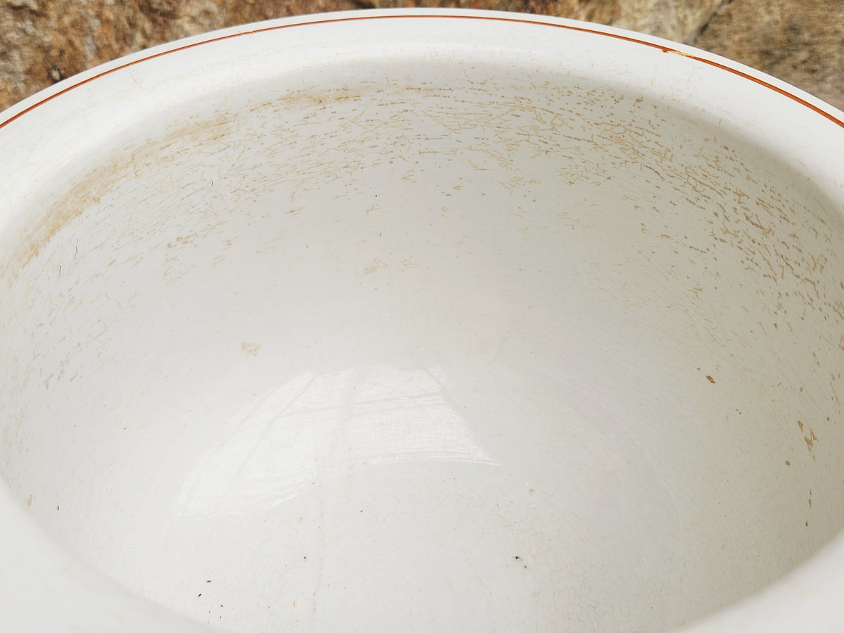 Antique French St Amand Ceranord Chamber Pot