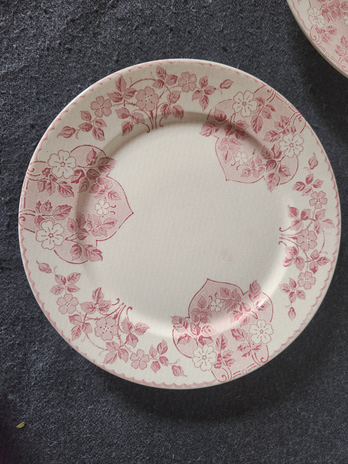 Antique French 1900 Sarreguemines Faience Cake Stands