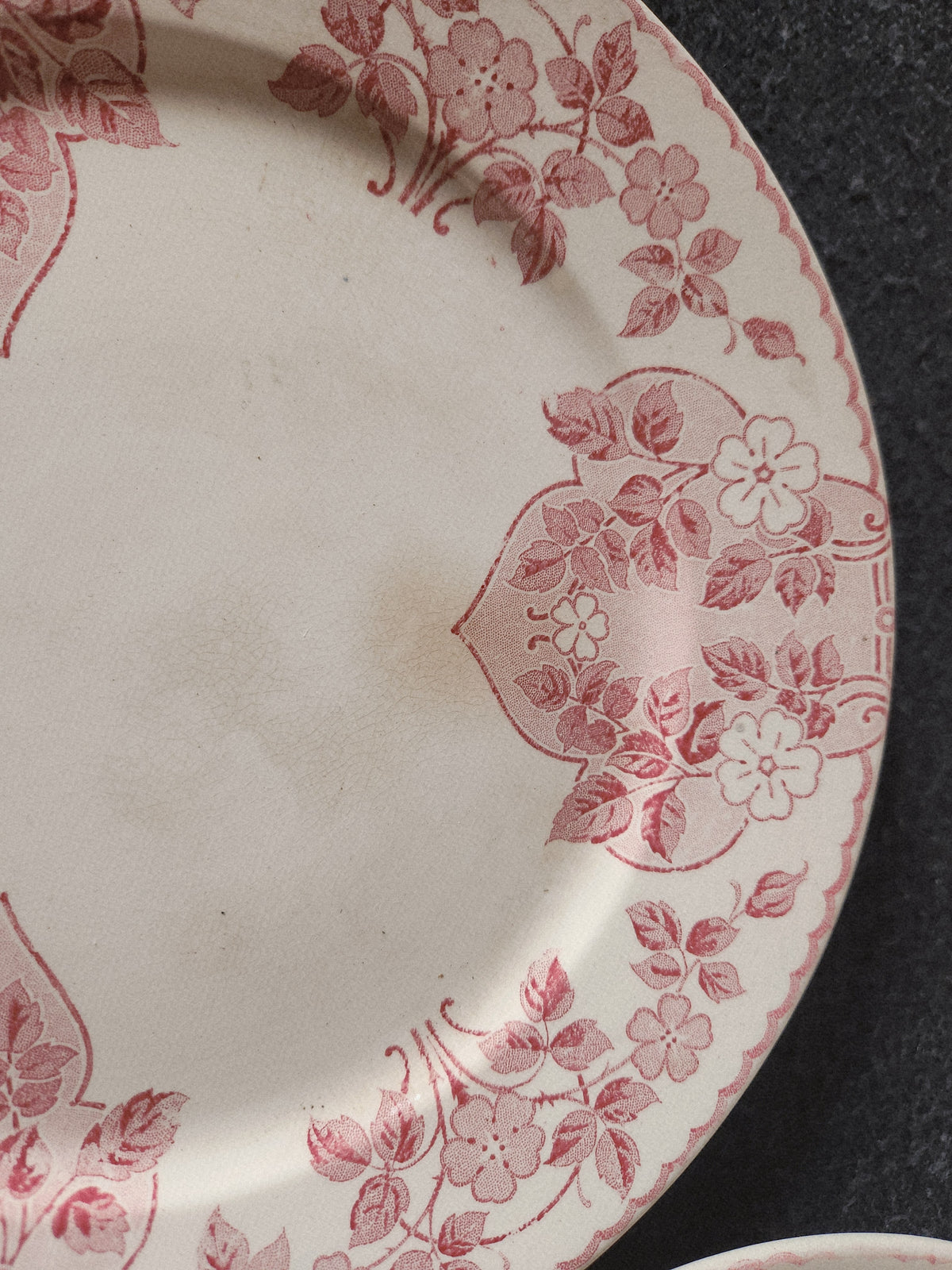Antique French 1900 Sarreguemines Faience Cake Stands