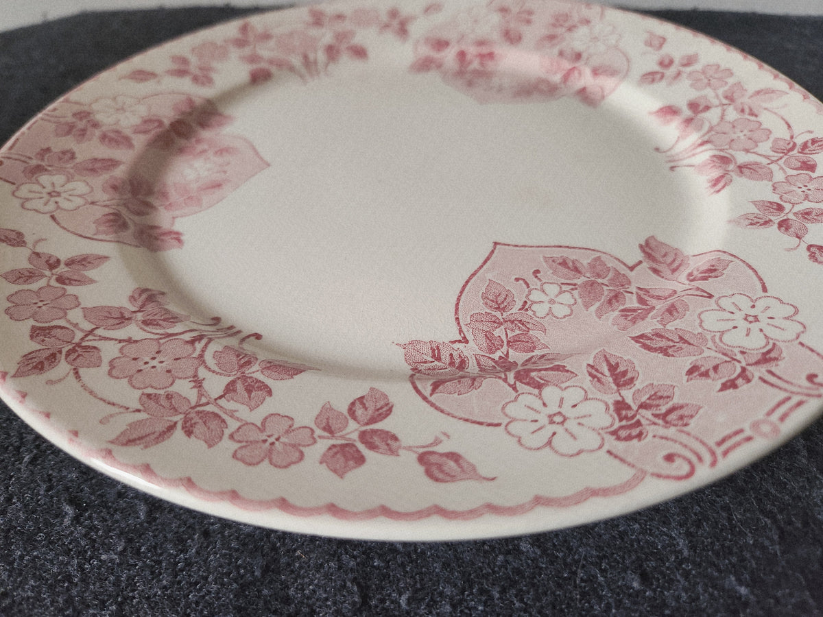 Antique French 1900 Sarreguemines Faience Cake Stands