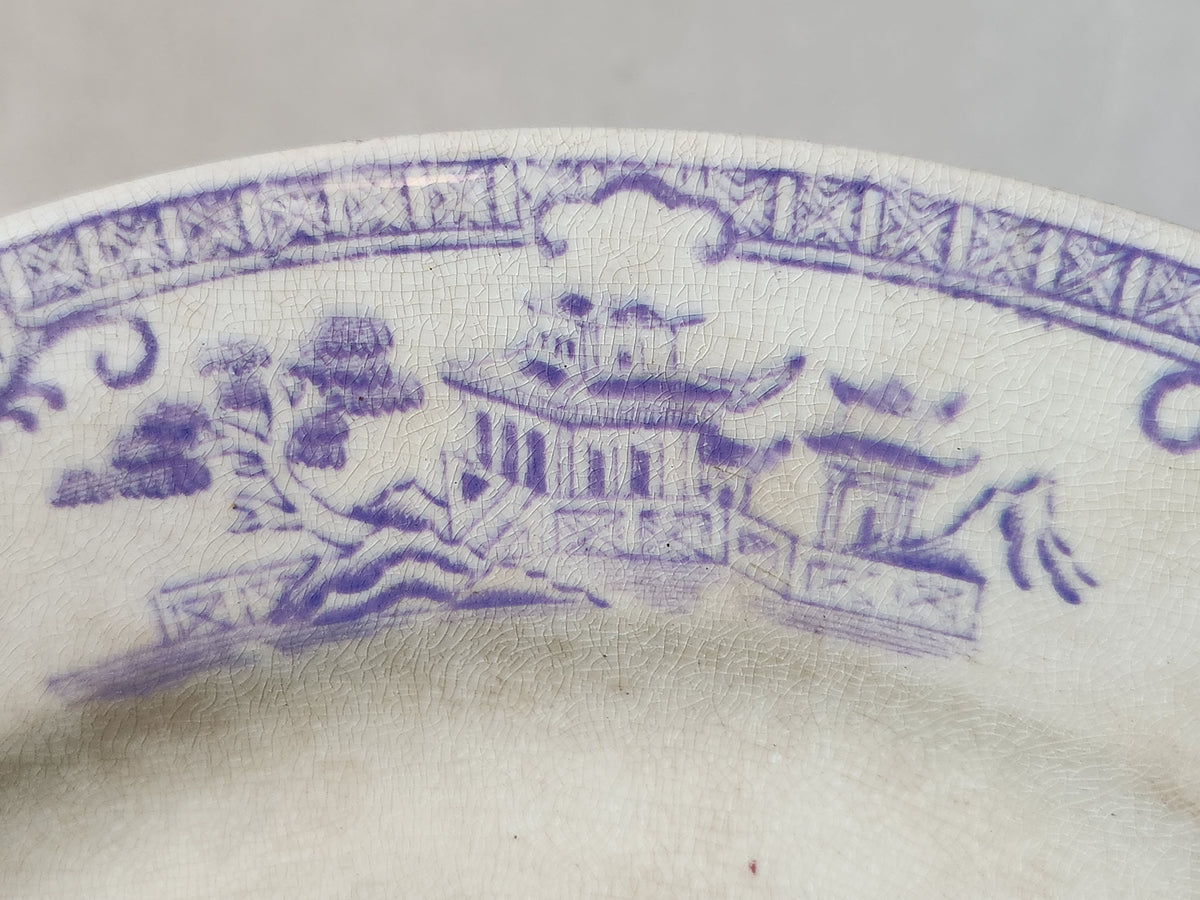 Antiguo Staffordshire de 1800, Clementson Brothers CHUSAN Lavanda