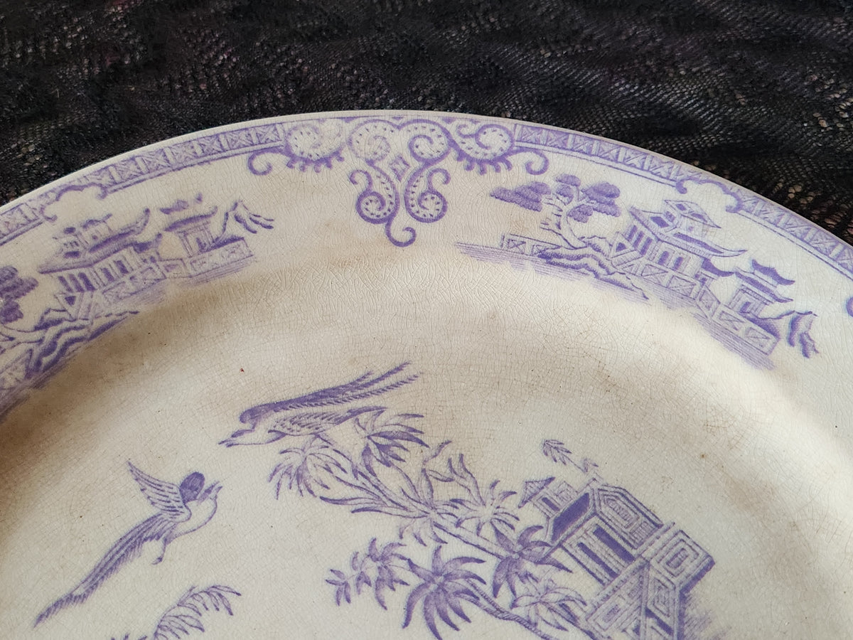 Antiguo Staffordshire de 1800, Clementson Brothers CHUSAN Lavanda
