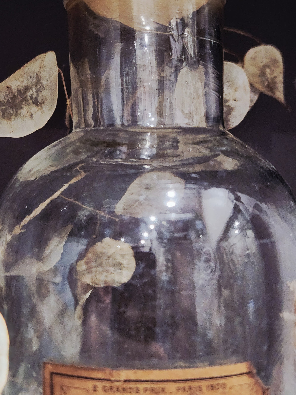 Antike große französische Apothekerflasche von Poulenc Frères, Anfang 1900
