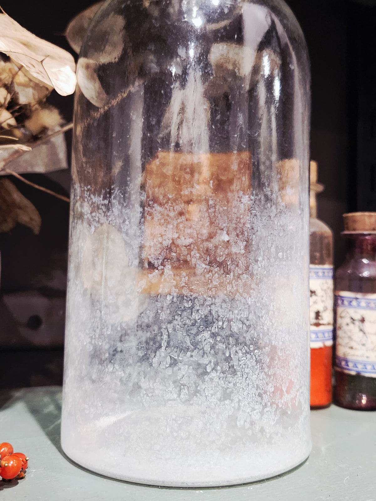 Antike große französische Apothekerflasche von Poulenc Frères, Anfang 1900