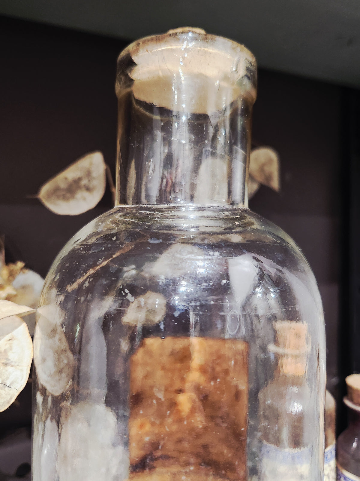 Antike große französische Apothekerflasche von Poulenc Frères, Anfang 1900
