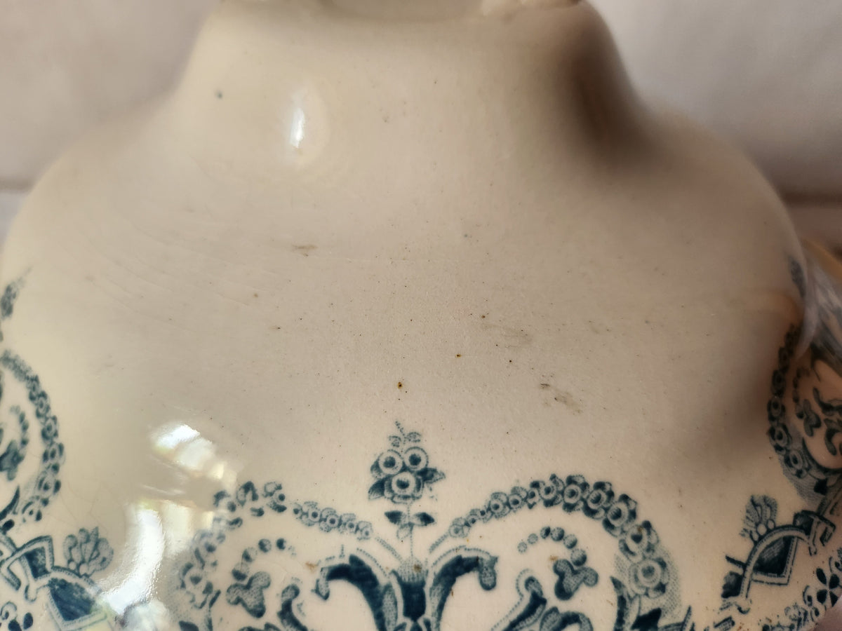 Antique French 19th Century Ironstone Tureen Bowl Au Planter De Caiffa