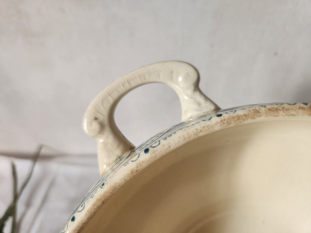 Antique French 19th Century Ironstone Tureen Bowl Au Planter De Caiffa