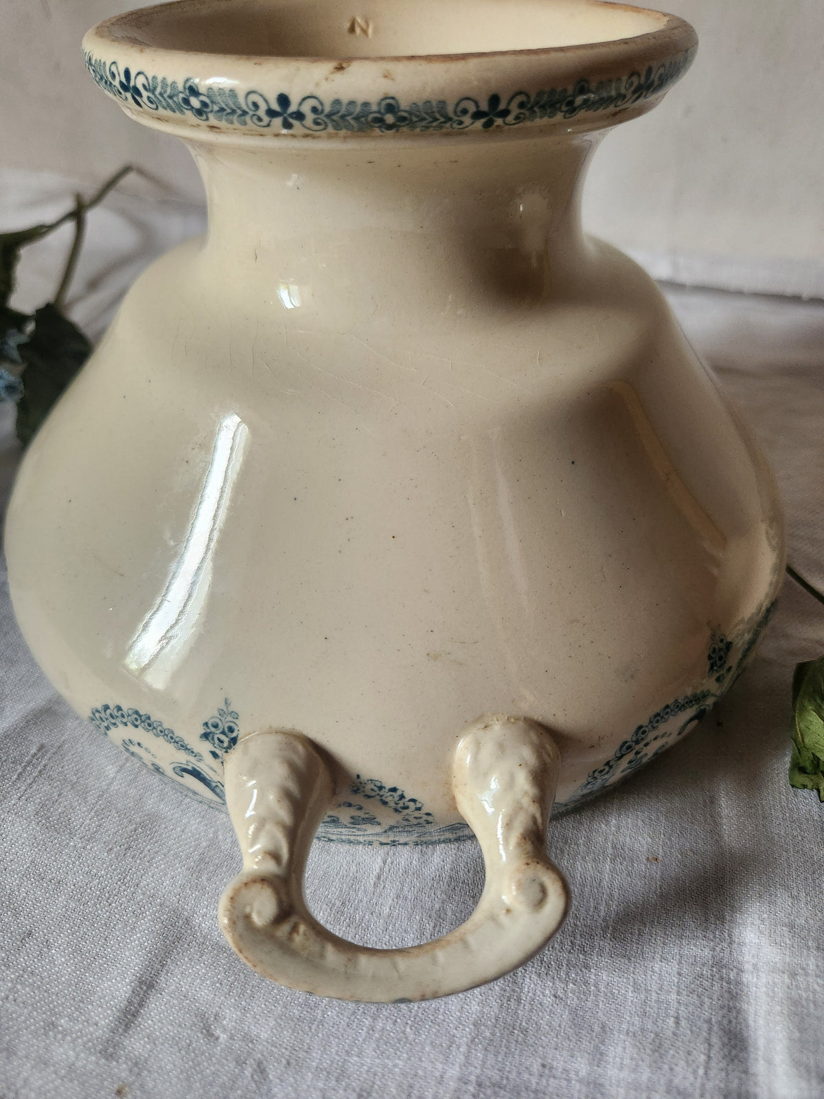 Antique French 19th Century Ironstone Tureen Bowl Au Planter De Caiffa