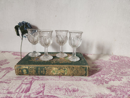 Antique EAPG Stem Cordial Glass - Bubble Glass