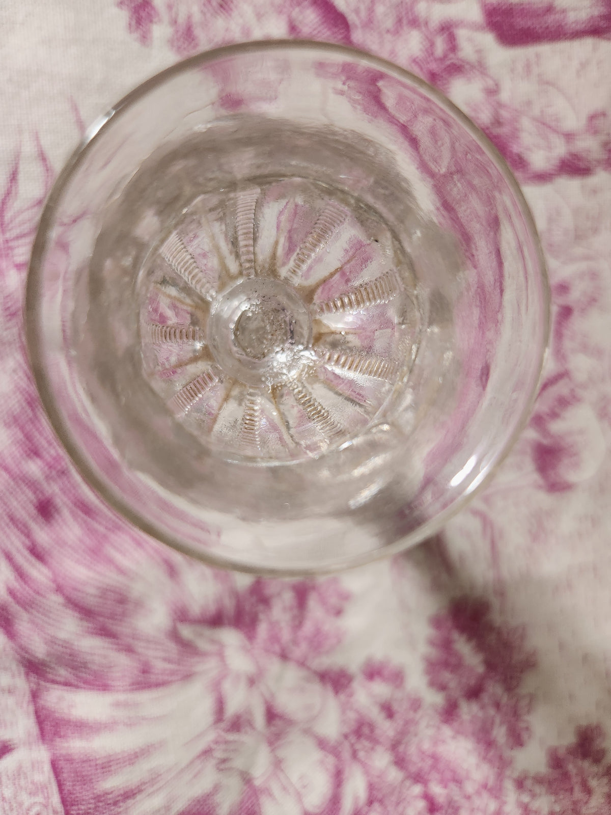 Antique EAPG Stem Cordial Glass - Bubble Glass
