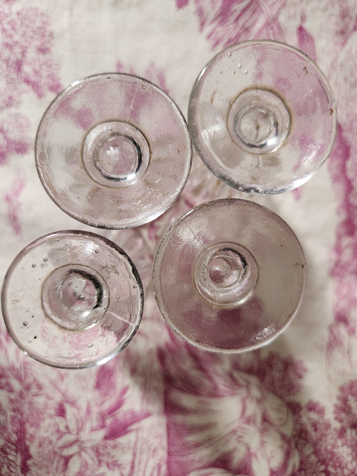 Antique EAPG Stem Cordial Glass - Bubble Glass