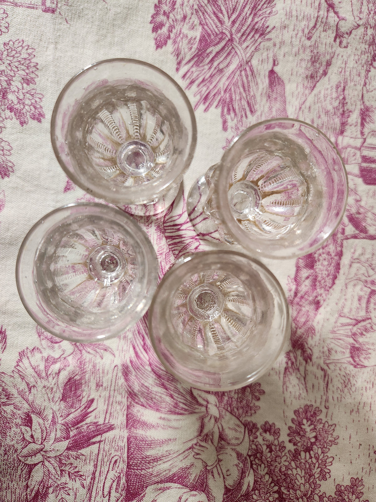 Antique EAPG Stem Cordial Glass - Bubble Glass
