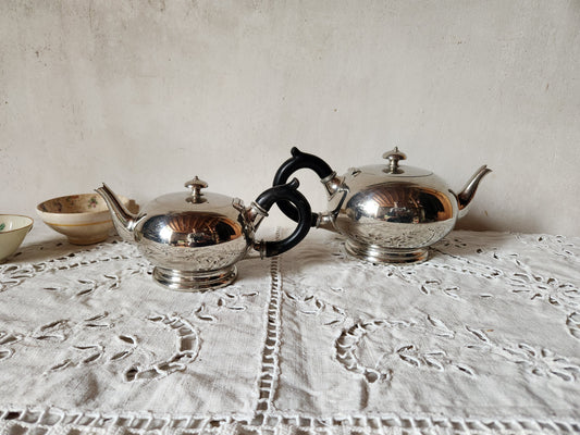 Antique 19th Century Silver Plated Teapots by Eduard Hueck