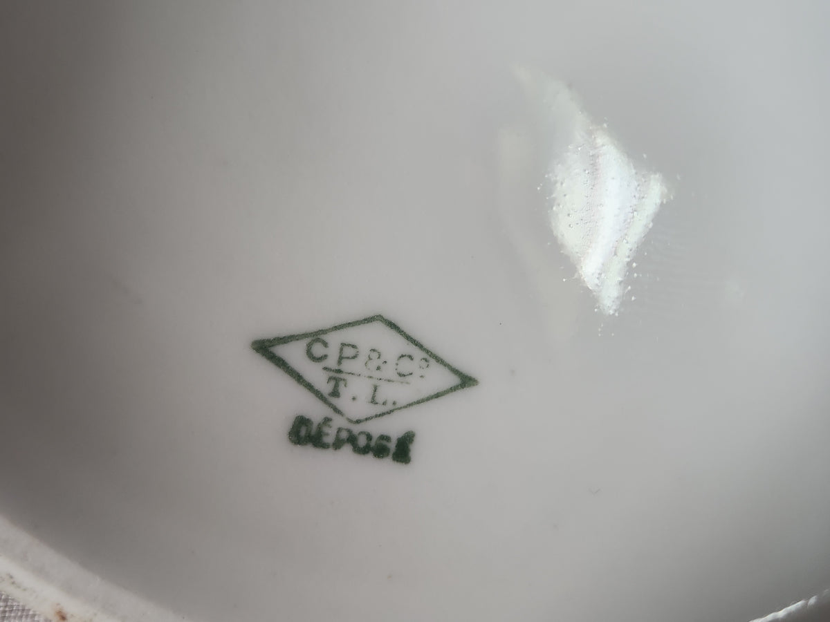 Antique French Bistro Porcelain Pyrogene Match Striker Pot Toulouse Charlionais Pourailly.