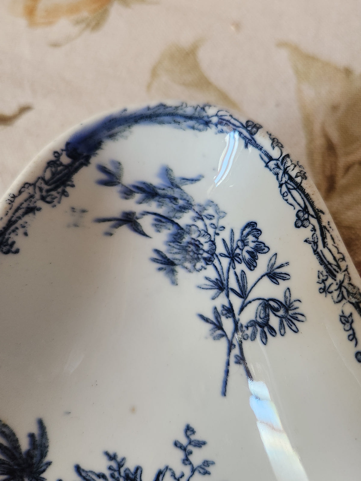 Antique French Keller et Guérin Lunéville Ravier Earthenware Dish