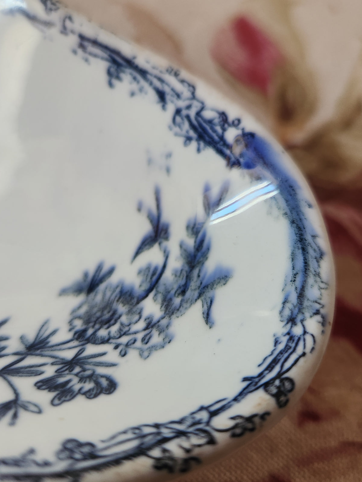 Antique French Keller et Guérin Lunéville Ravier Earthenware Dish