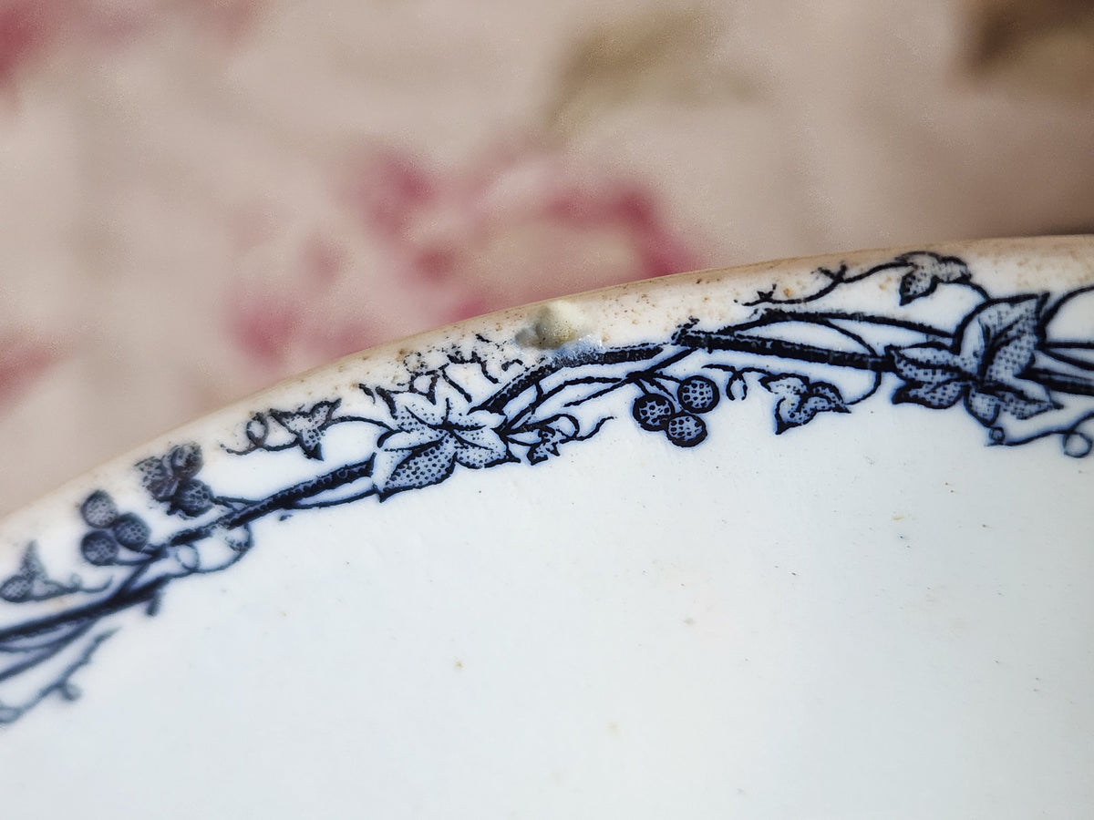 Antique French Keller et Guérin Lunéville Ravier Earthenware Dish