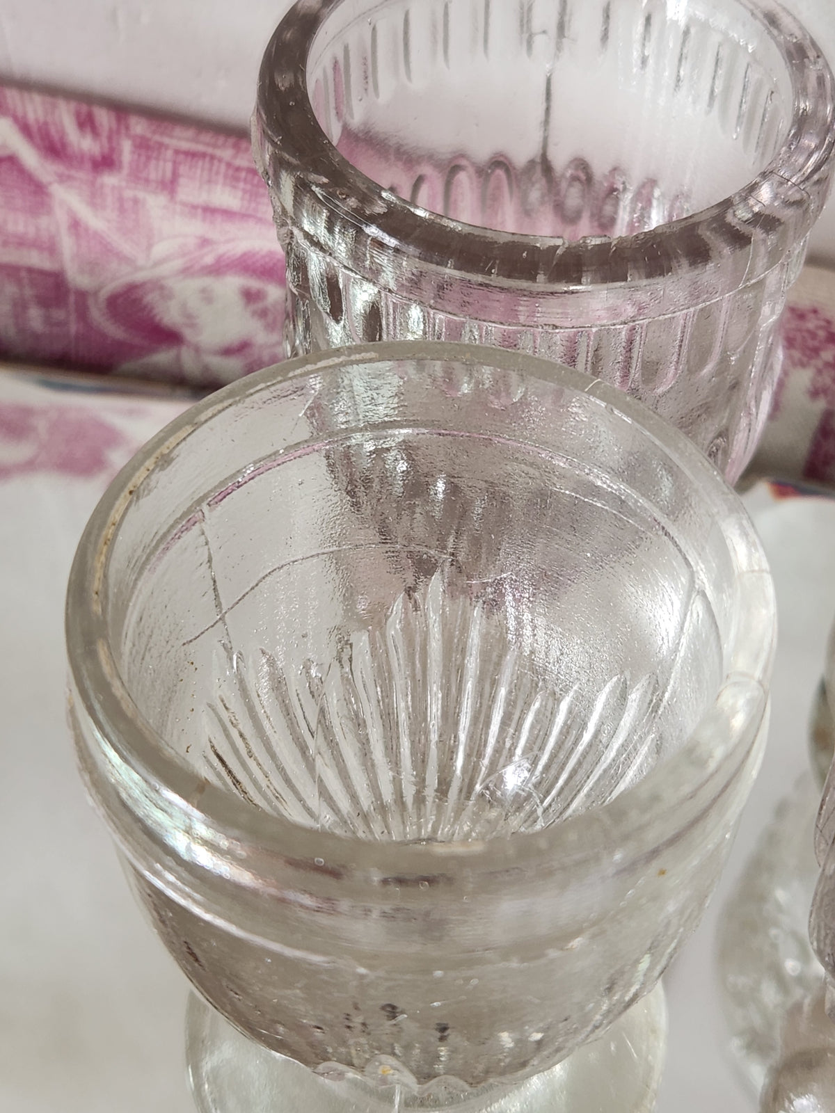 Antique 19th Century Mismatch Stem Cordial Glass - Bubble Glass