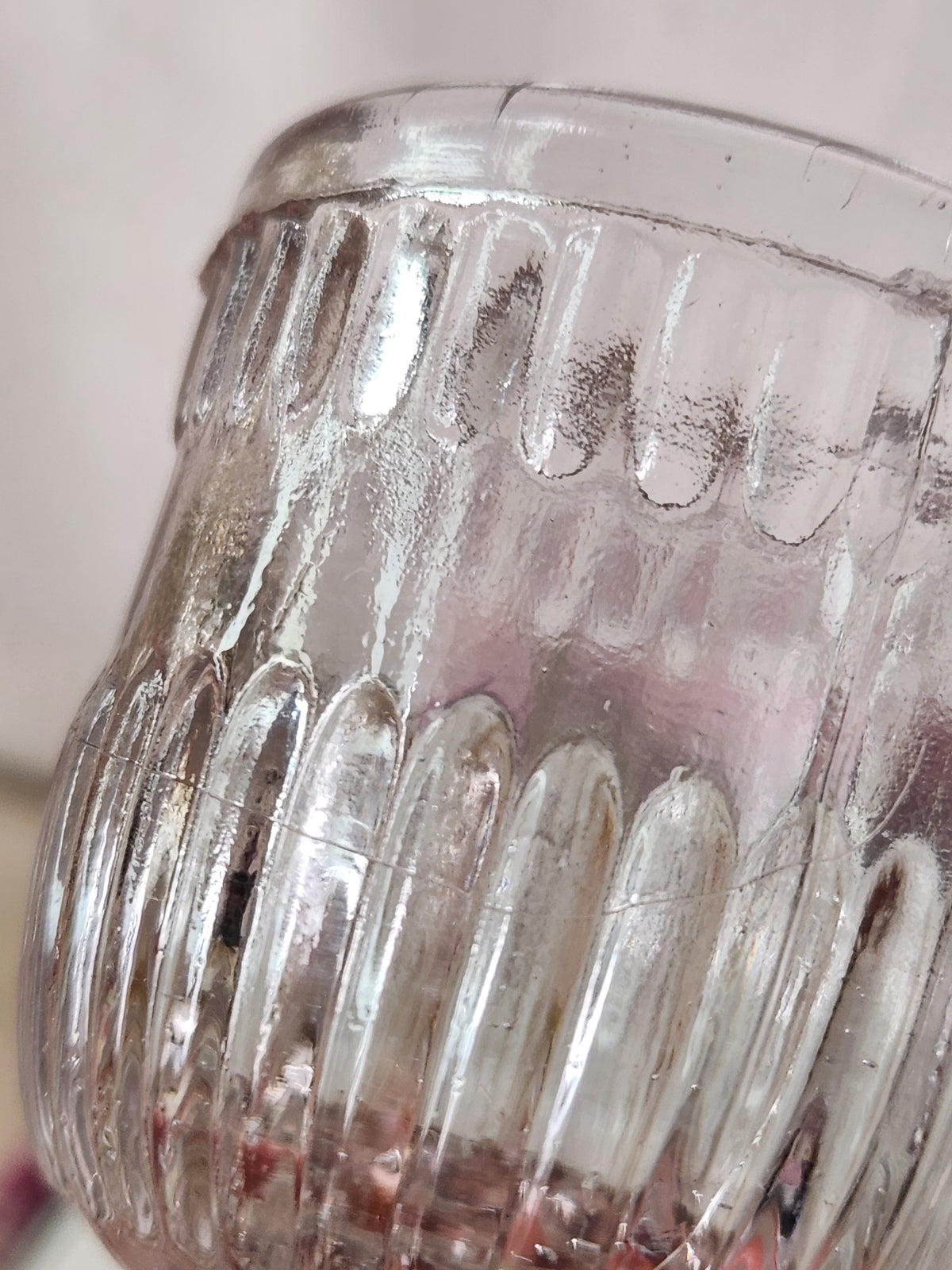 Antique 19th Century Mismatch Stem Cordial Glass - Bubble Glass