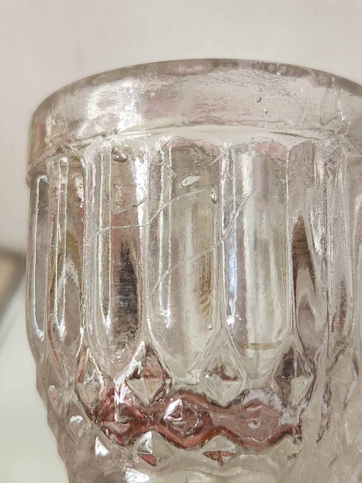 Antique 19th Century Mismatch Stem Cordial Glass - Bubble Glass