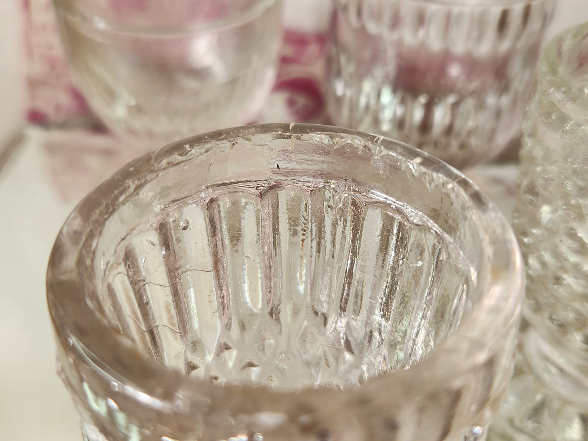 Antique 19th Century Mismatch Stem Cordial Glass - Bubble Glass