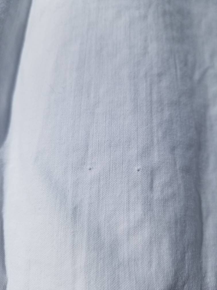 Antique French Handmade 1920s Linen Cotton Sleeveless Dress Monogram Initials GJ.