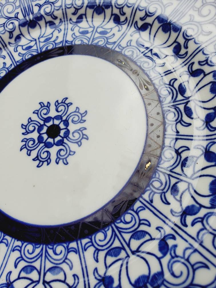 Antike Royal Worcester Butterglocke Blaue Lilie 1881