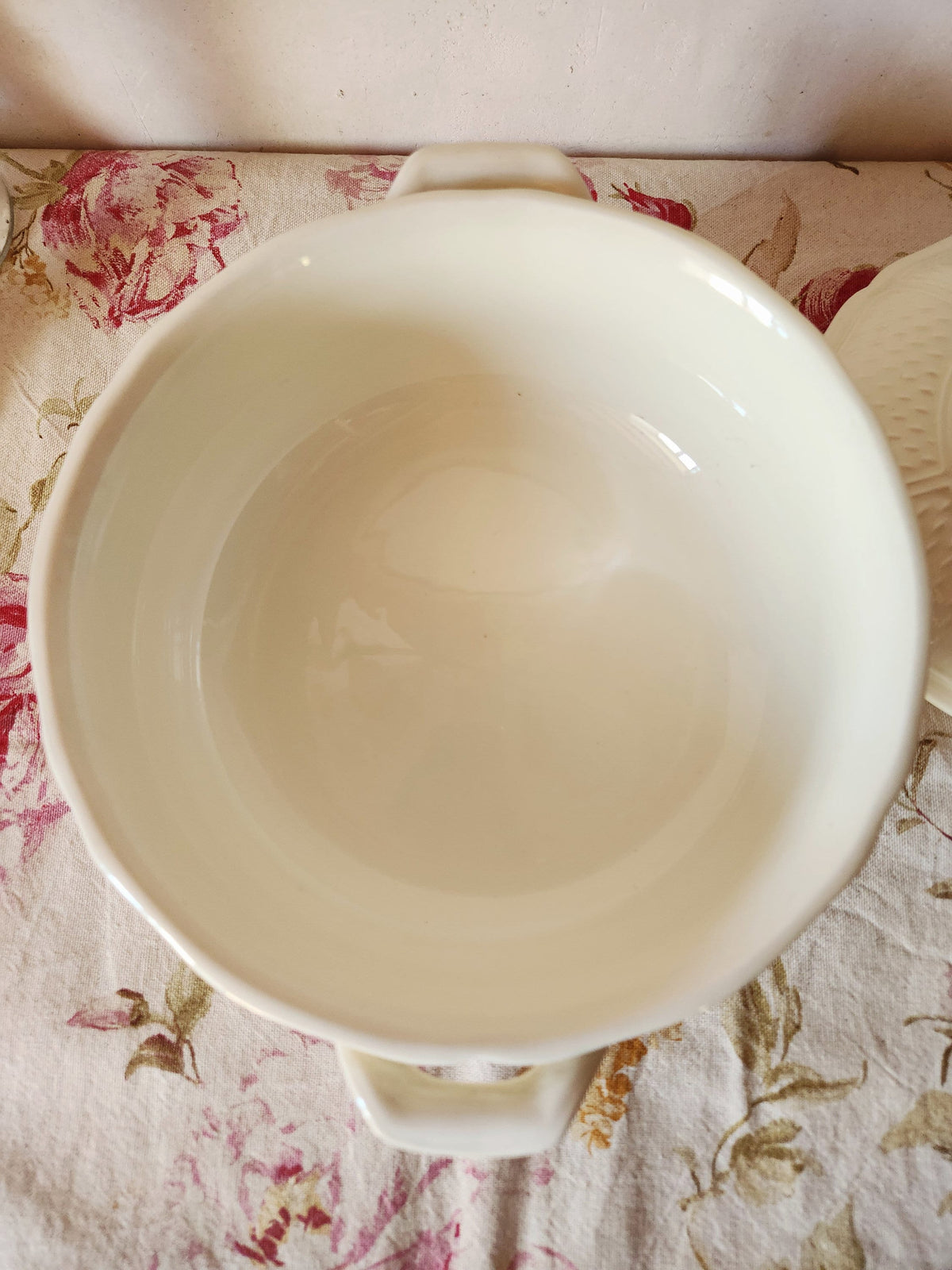 Vintage GIEN French Ironstone Soup Tureen: Pont Aux Choux, Artichoke Lid