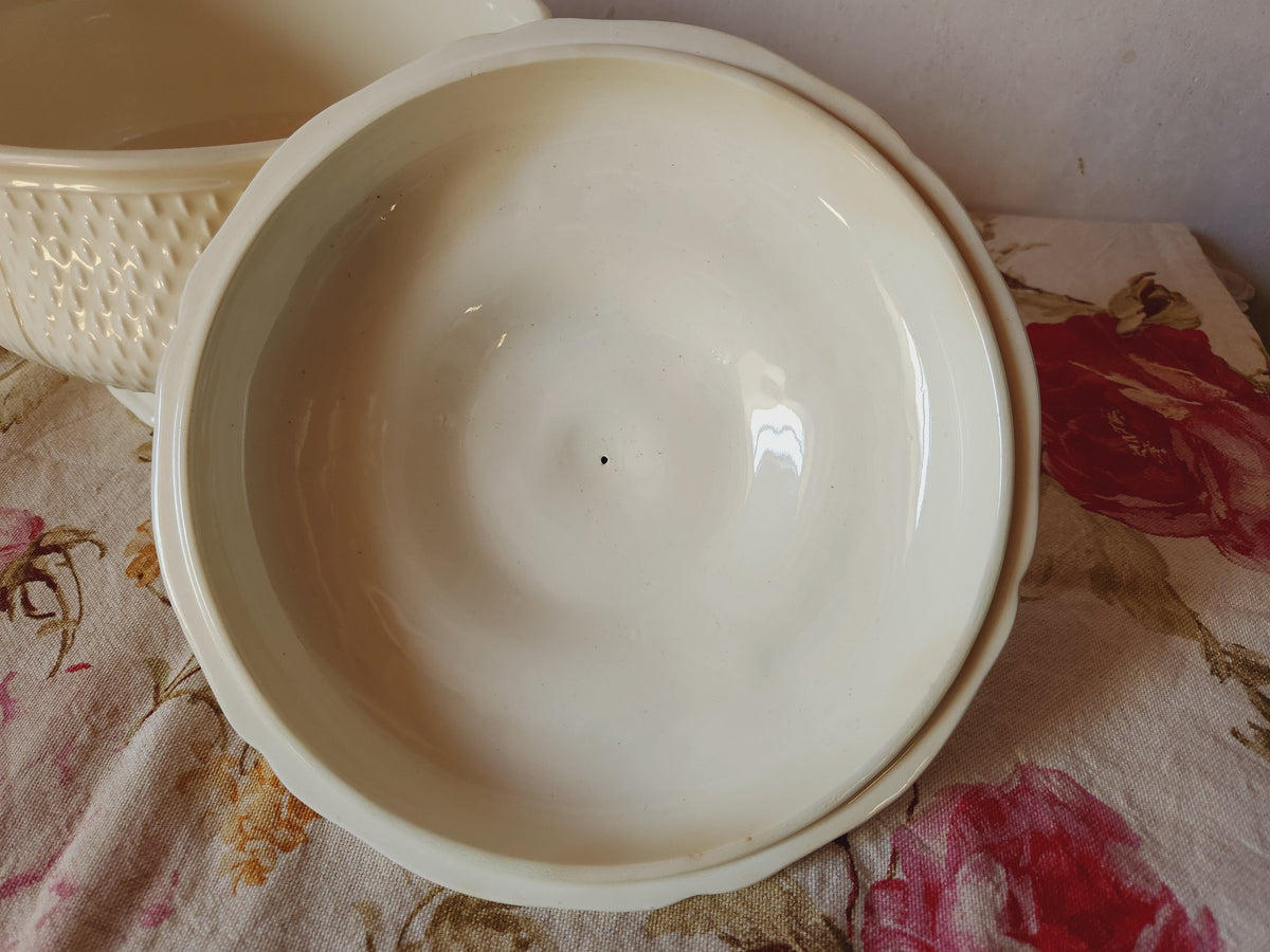 Vintage GIEN French Ironstone Soup Tureen: Pont Aux Choux, Artichoke Lid