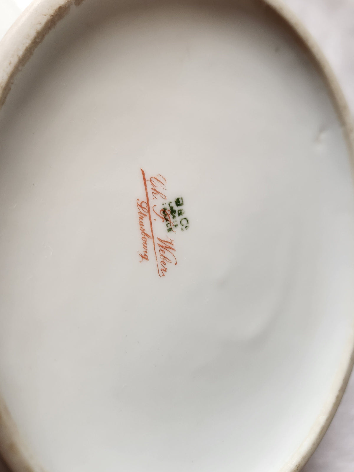 Antique Bernardaud Limoges Soup Tureen: 1920s French Porcelain, Gold Monogram