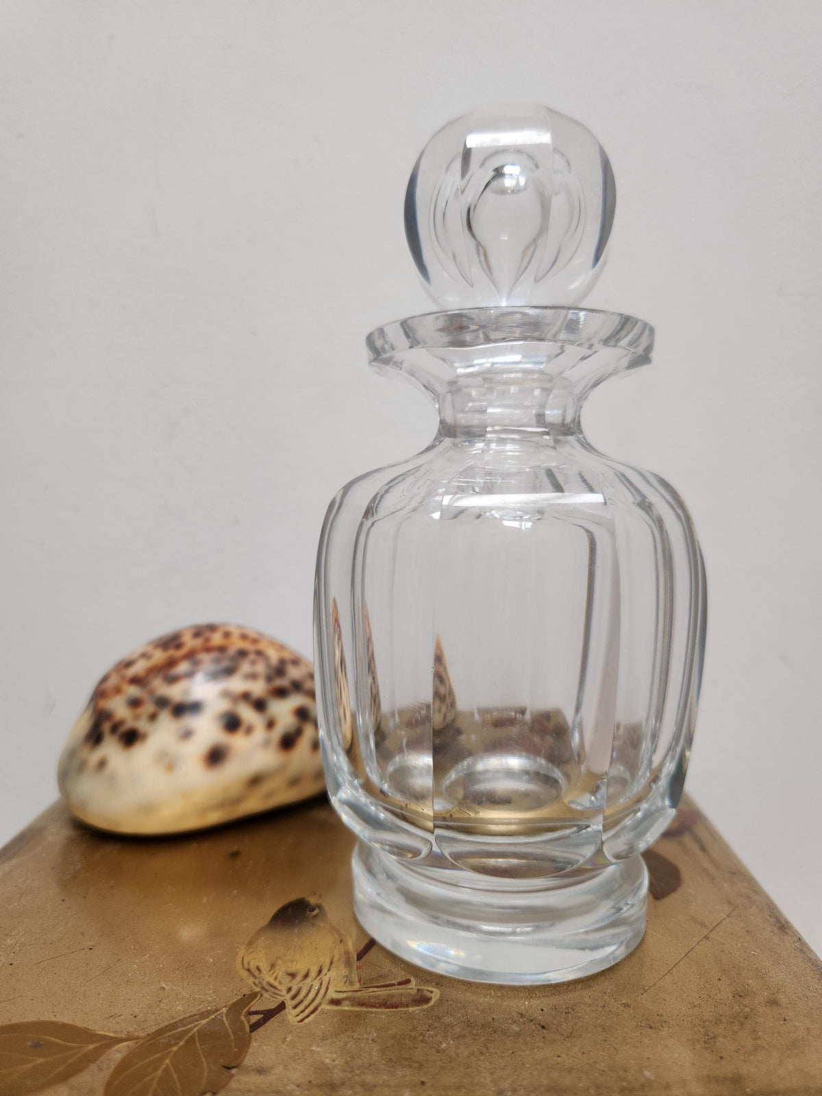 Vintage 3x Baccarat Malmaison Flat Cut Clear Crystal Perfume Bottles With Stoppers