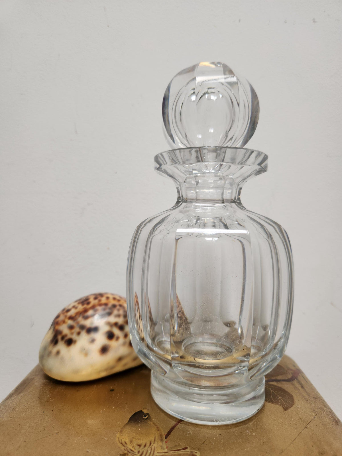 Vintage 3x Baccarat Malmaison Flat Cut Clear Crystal Perfume Bottles With Stoppers