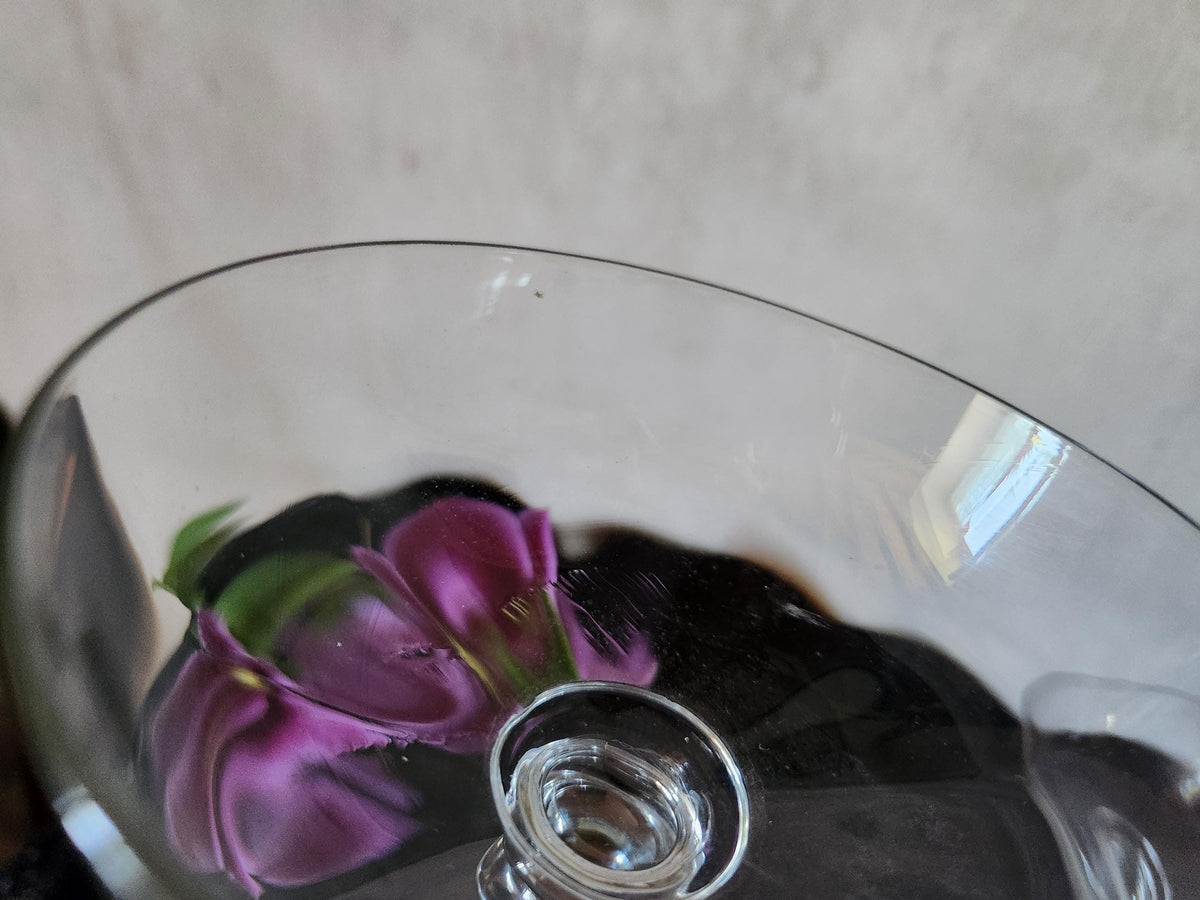 Vintage French Pair of 1940s Champagne Coupe Glasses