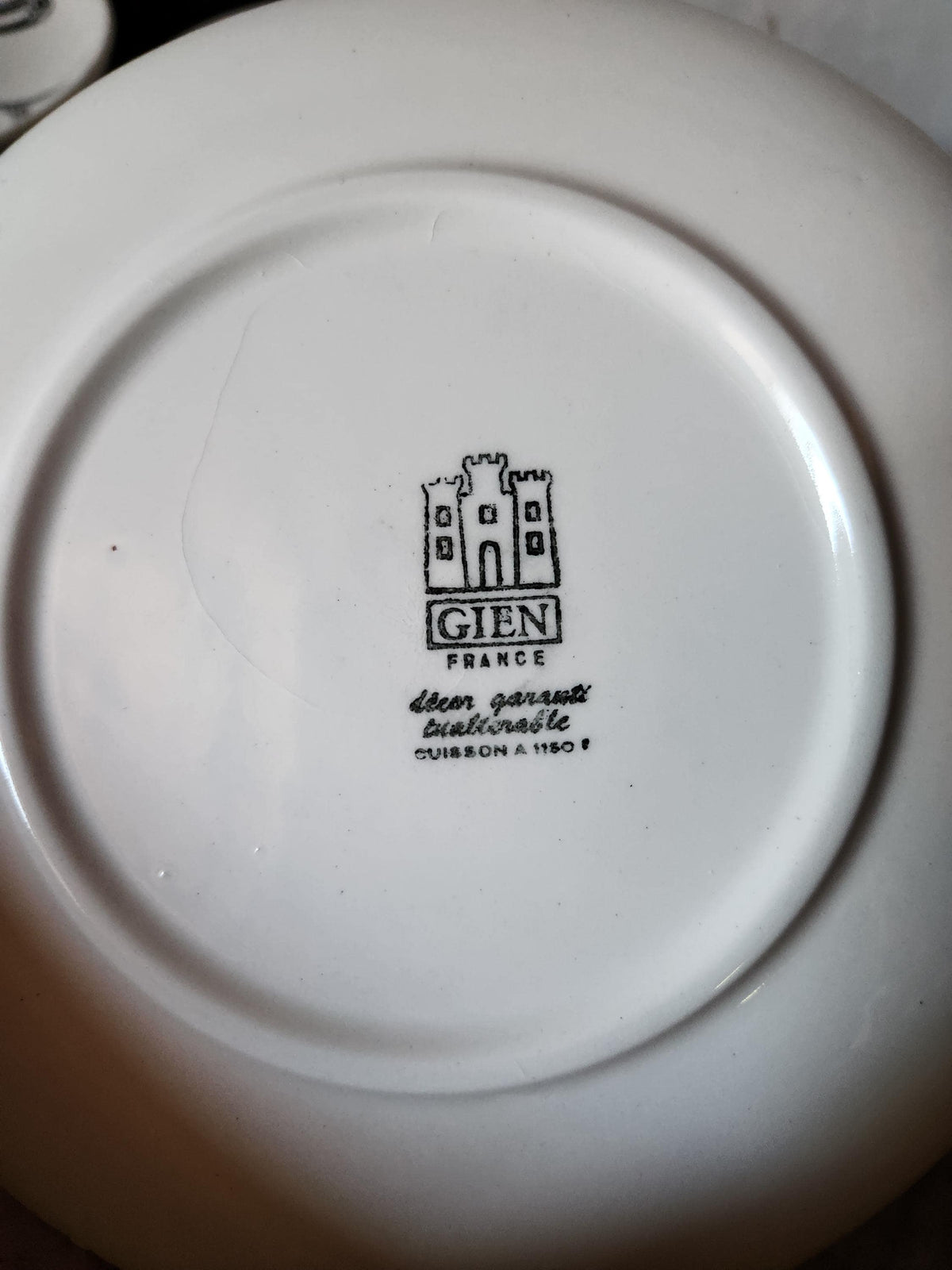 Vintage French GIEN Fondue Plates: Savoyard Recipes, Camembert Style Box 9-Piece Set