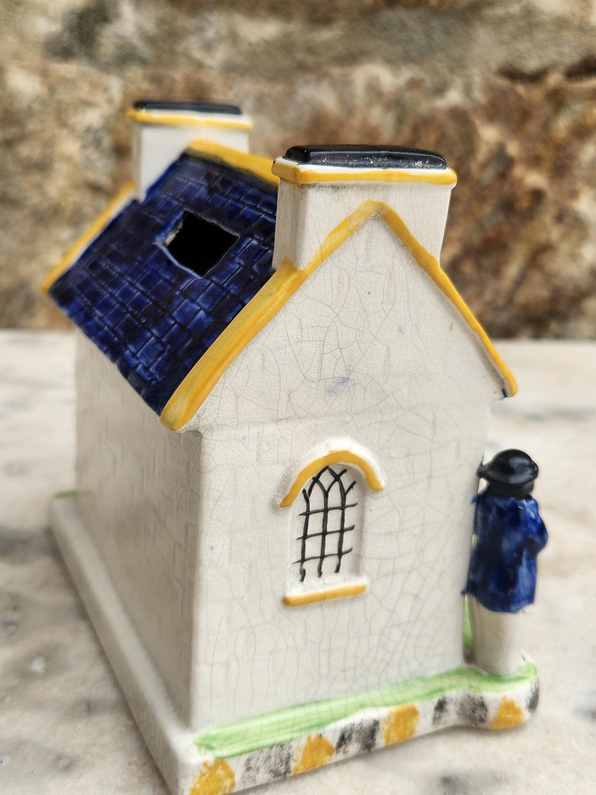 Antique Wesleyan Chapel Money Box Mexborough Pottery Yorkshire Named Helen Nash Windsor Circa 1850s