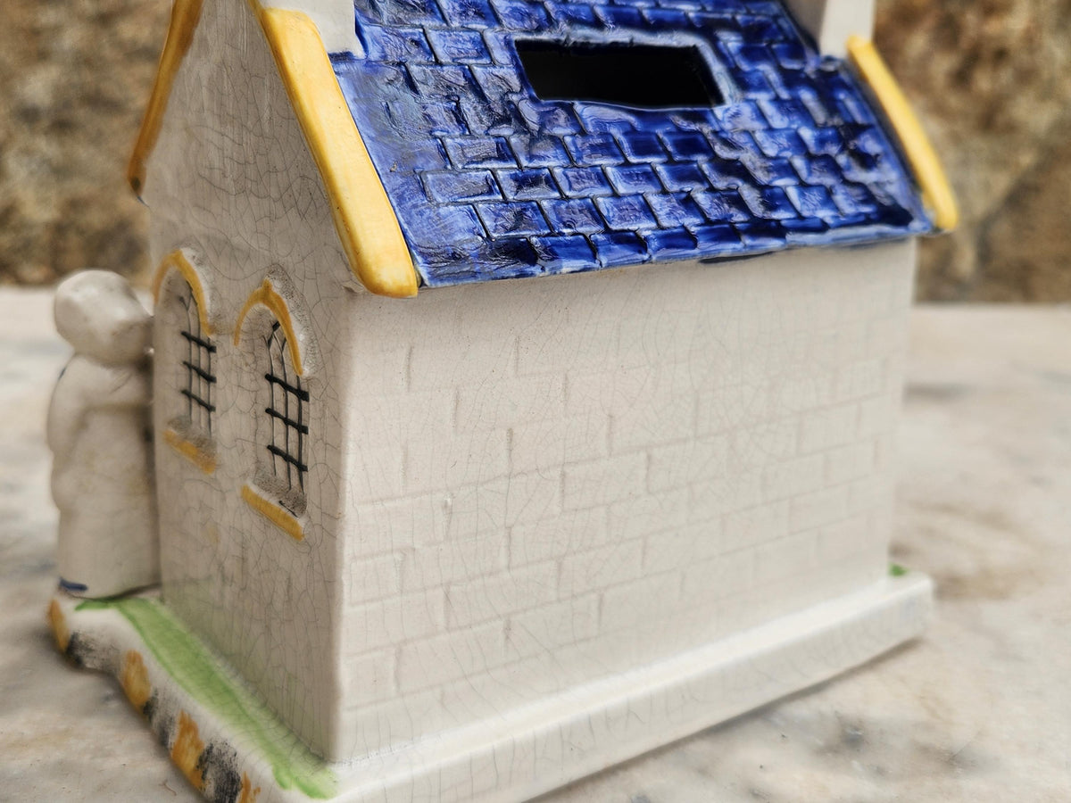 Antique Wesleyan Chapel Money Box Mexborough Pottery Yorkshire Named Helen Nash Windsor Circa 1850s
