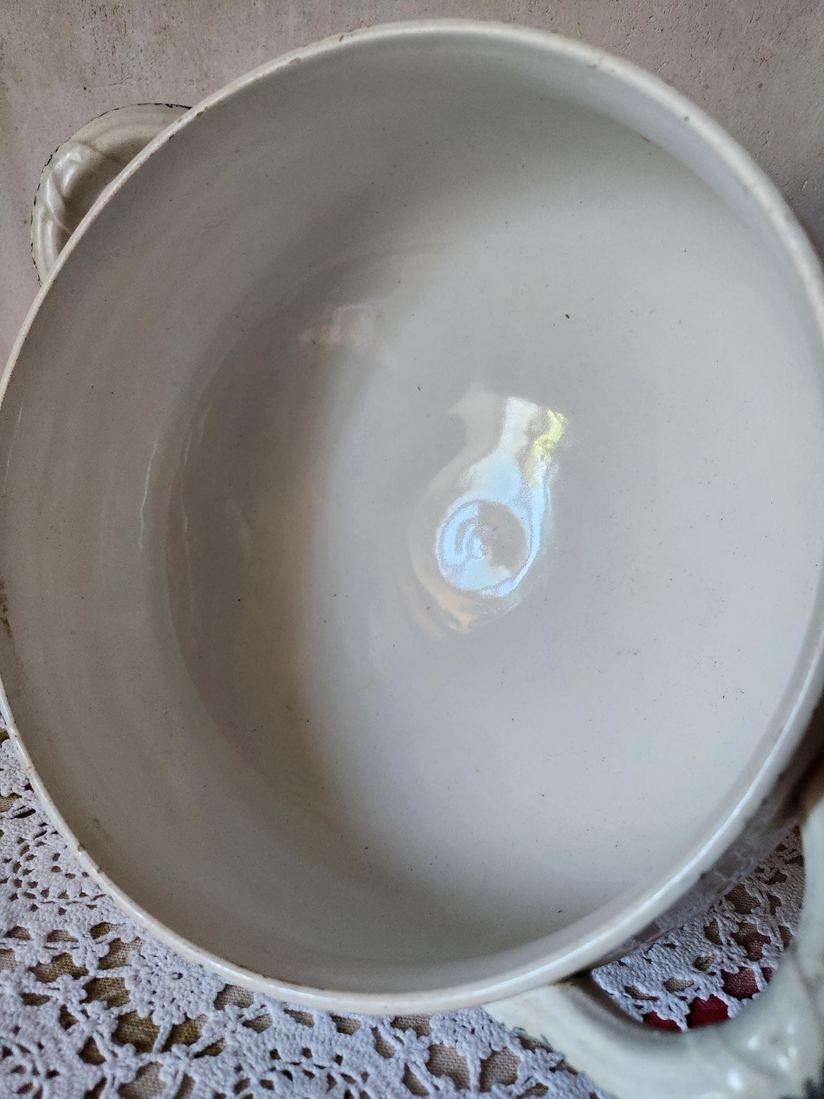 Antique French FF Pexonne Campagne Series Ironstone Soup Tureen Farmyard Animals Decor