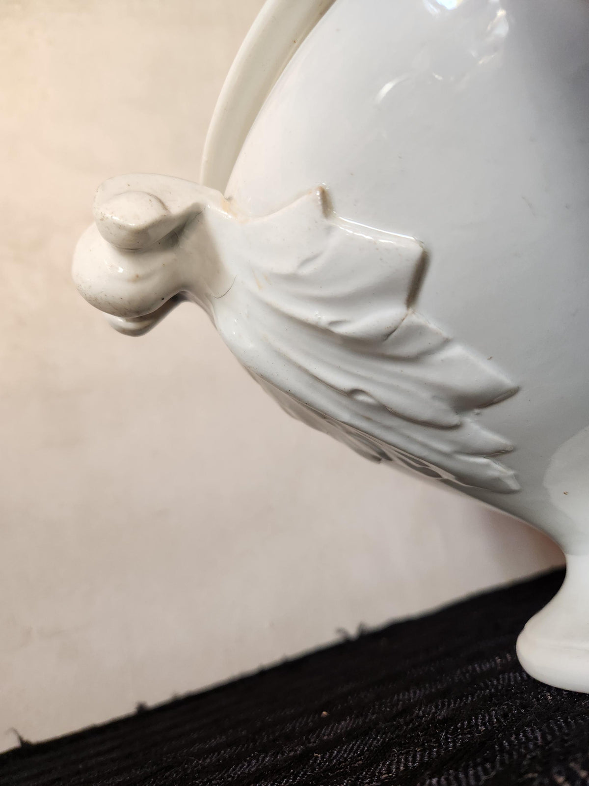 Antique Lunéville Ironstone Soup Tureen, 1875 French Terre de Fer Tea Stained