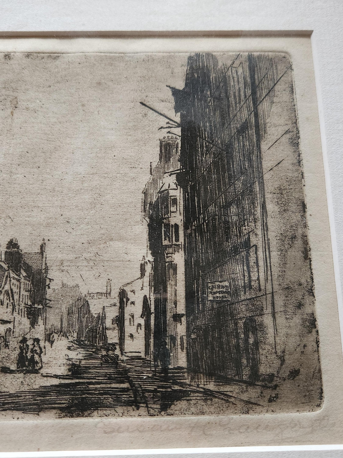 Antique Susan Fletcher Crawford Edinburgh Etching Atmospheric Wall Art