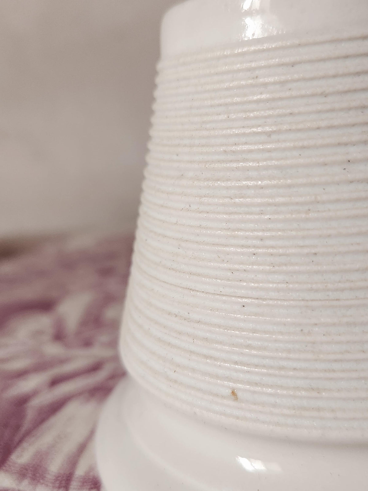 Antique French White Glazed Porcelain Pyrogene Match Striker Pot