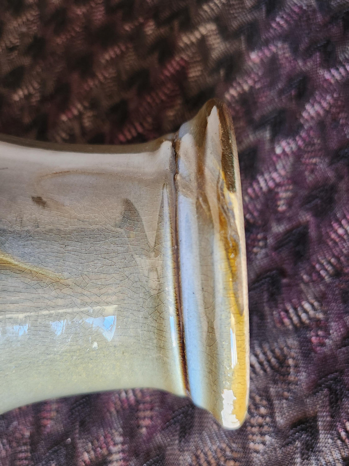 Antique French Impressionist Ceramic Vase Signed A. Vincent - Choisy le Roi