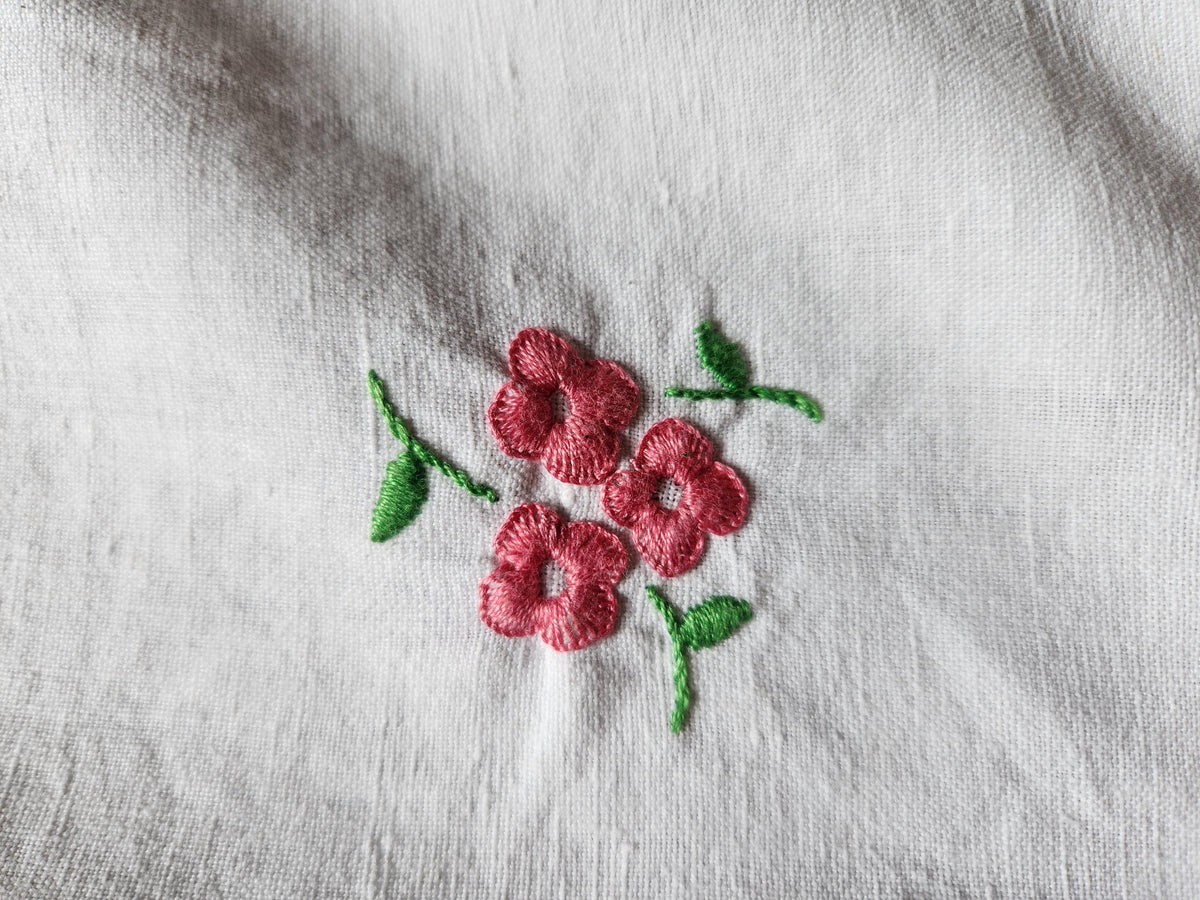 Vintage French Flower Panel Square Embroidered Lace Tablecloth 130x130cm