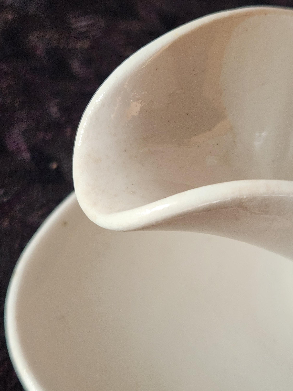 Antique Jules Vieillard Bordeaux Ironstone Sauce Boat