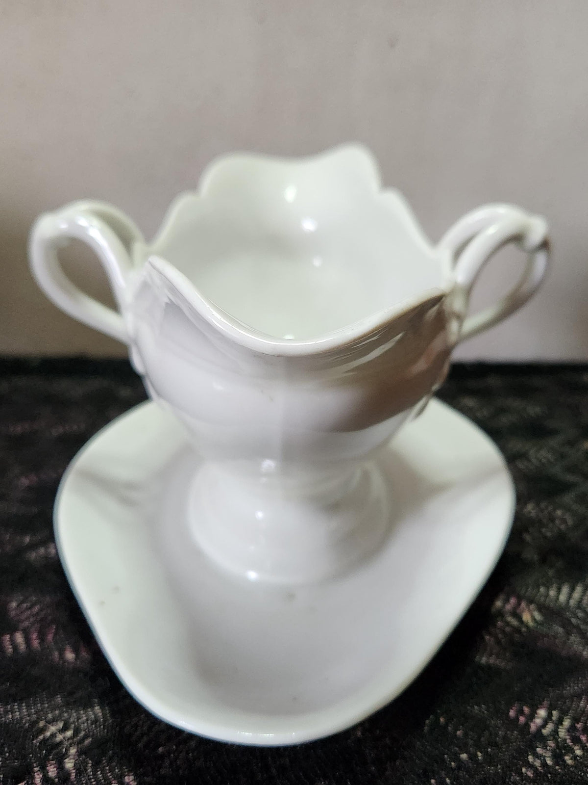 Antique Leon Sazerat Limoges Porcelain Sauce Boat