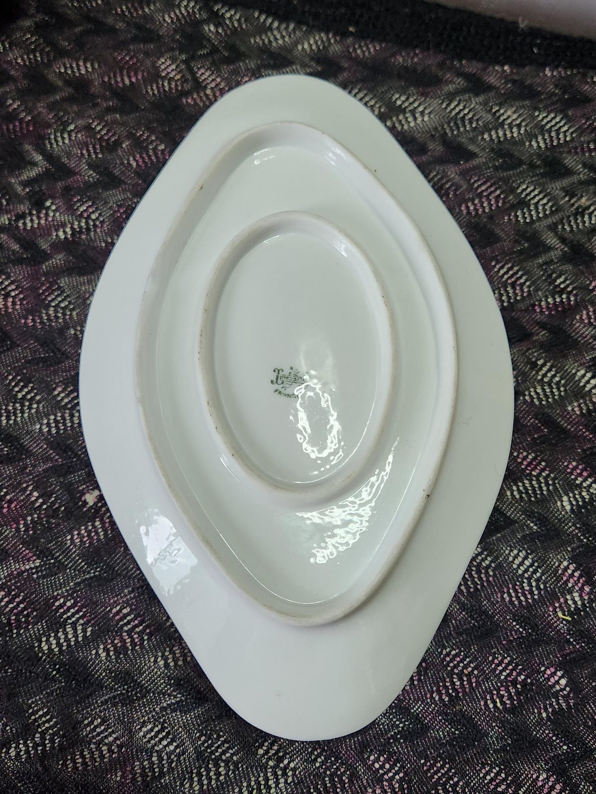 Antique Leon Sazerat Limoges Porcelain Sauce Boat